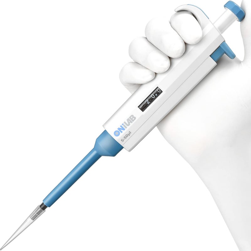 ONiLAB Lab Micropipette, Adjustable Volume Single Channel Pipettors,5-50ul - Image 1